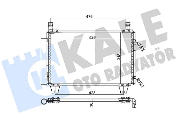 Klima Radyatörü  Toyota Yaris (KSP9/SCP9/NLP9)(2006->)  KALE 390100