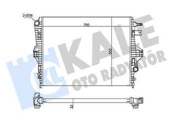 Su Radyatörü  KALE 345870  16400 7A480 7P0121253A 7P0.121.253 A 95810613210
