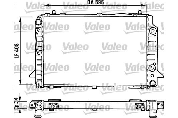 Su Radyatörü  Audi 80 (08.1991->)  VALEO 731430