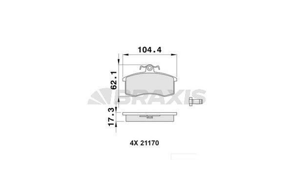 Fren Disk Balata Ön Lada Kalina (1117/1118/1119)(09.2006->)  BRAXIS AA0467