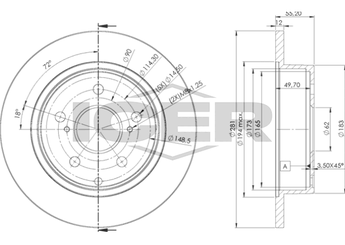 Fren Disk Ayna Arka Sağ ve Sol SWAPP 43536  4243142060 42431-42060
