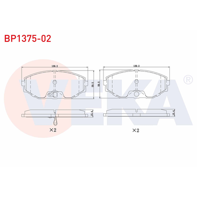 Fren Disk Balata Ön VEKA BP1375-02