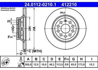 Fren Disk Ayna Arka Sağ ve Sol ATE 24 0112-0210 1  2587062 VWN3CA2A315AA VWN3CA-2A315-AA 3Q0615601 3Q0 615 601 3Q0615601A 3Q0 615 601 A 5QN615601 5QN 615 601