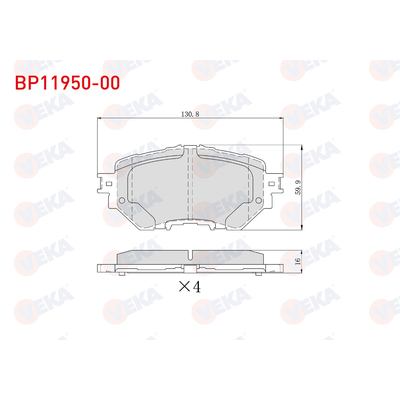Fren Disk Balata Ön VEKA BP11950-00