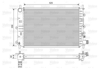 Su Radyatörü  VALEO 731300  1029459 1664081 6562908 6792788 6912239 92AB8005YC 92AB-8005-YC