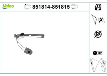 Cam Krikosu Arka Sol VALEO 851814  51358159836 51358159835 51 35 8 159 835 8159835 8 159 835