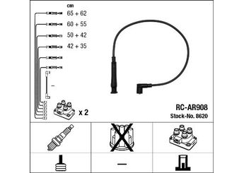 Buji Kablosu  NGK 8620  60566481 60 56 64 81 60566483 60 56 64 83
