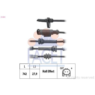 Abs Sensörü Arka Sağ veya Sol MOTORTEC TRN0114
