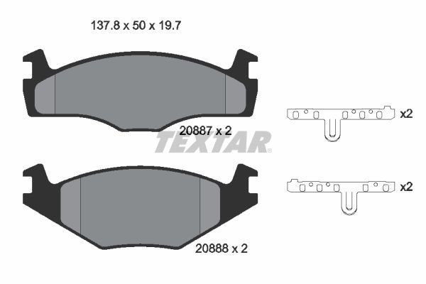 Fren Disk Balata Ön Volkswagen Jetta I (161/163)(08.1979->1981)  TEXTAR 2088710