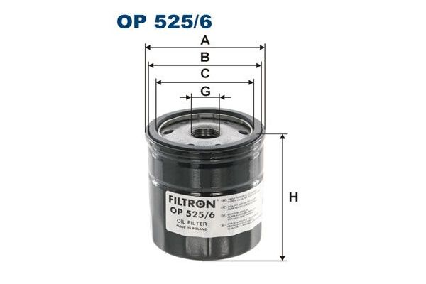 Yağ Filtresi  Volkswagen T5 Transporter P.Van/Minibüs (7E)(09.2009->2015)  FILTRON OP 525/6