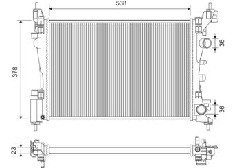 Su Radyatörü  VALEO 735097  MN156092 1300279 1300340 13399871 55701408
