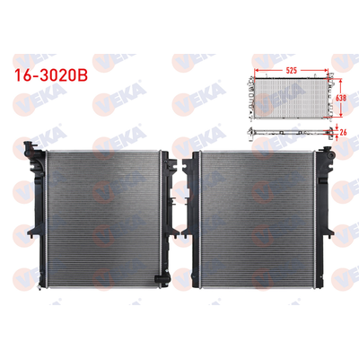 Su Radyatörü  Mitsubishi L200 (KA0/KB0)(2006->)  VEKA 16-3020B