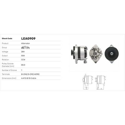 Alternatör  LUCAS ELEKTRIK LEA0909