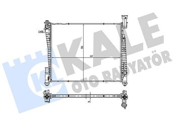 Su Radyatörü  KALE 361990  2140000QAN 52014529AB 55038185AE K52014529AB K55038185AE