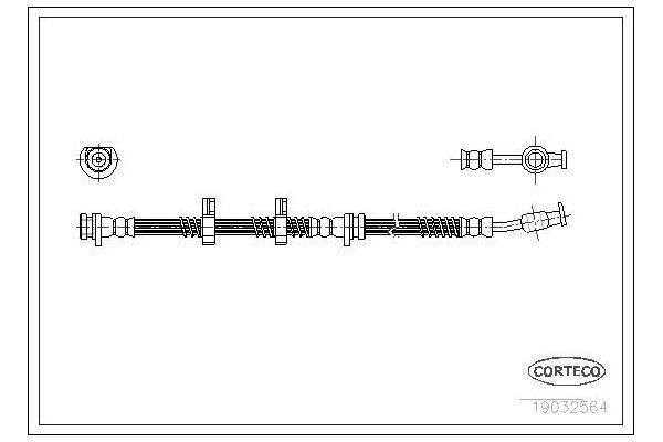 Fren Hortumu Ön Sol Land Rover Discovery (LT)(01.1999->)  CORTECO 19032564