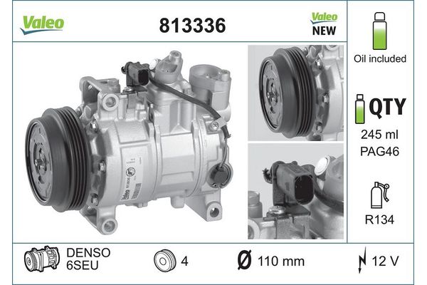 Klima Kompresörü  Audi Allroad Quattro (4B5)(02.2000->)  VALEO 813336