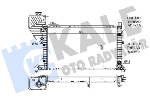 Su Radyatörü  Nissan Juke (F15E)(06.2010->)  KALE 351100