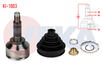 Aks Kafası Ön Dış Sağ veya Sol VEKA KI-1003  495913 4959130 495913E000 495913E001