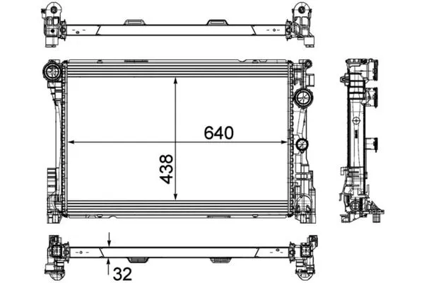 Su Radyatörü  Mercedes SLK -Serisi Roadster (BM 172)(12.2010->)  MAHLE CR 1684 000P