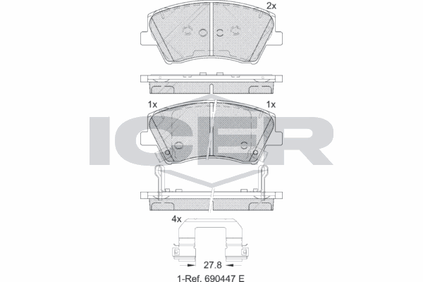 Fren Disk Balata Ön WONGA 27988