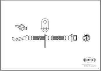 Fren Hortumu Arka Sağ CAVO C901 252A  9094702D55 9094702F62