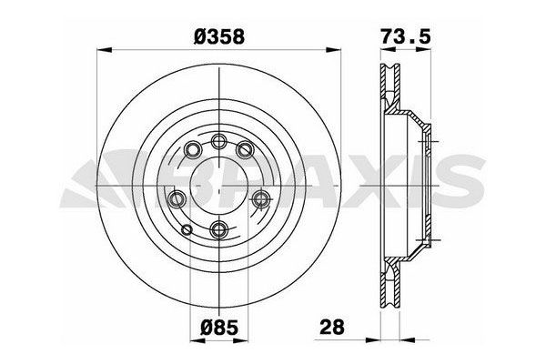 Fren Disk Ayna Arka Sağ ve Sol Porsche Cayenne (Typ 9PA1)(01.2007->)  BRAXIS AD0999