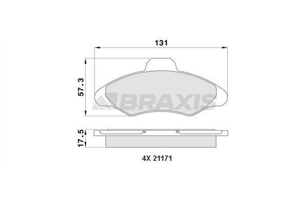 Fren Disk Balata Ön Ford Escort 3/4/5 Kapı/S.Wagon (1991->)  BRAXIS AA0185