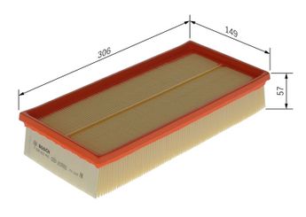 Hava Filtresi  BOSCH F 026 400 450  F026400450 F 026 400 450 4876074 48 76 074