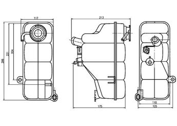 Radyatör Yedek Su Deposu  MAHLE CRT 123 000S  A2025000249 2025000249 202 500 02 49 A 202 500 02 49