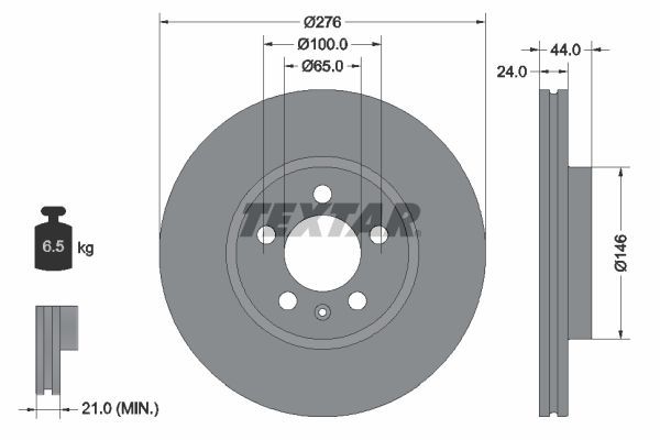 Fren Disk Ayna Ön Sağ ve Sol Volkswagen T-Cross (D31)(11.2023->)  RECOVER 5938C