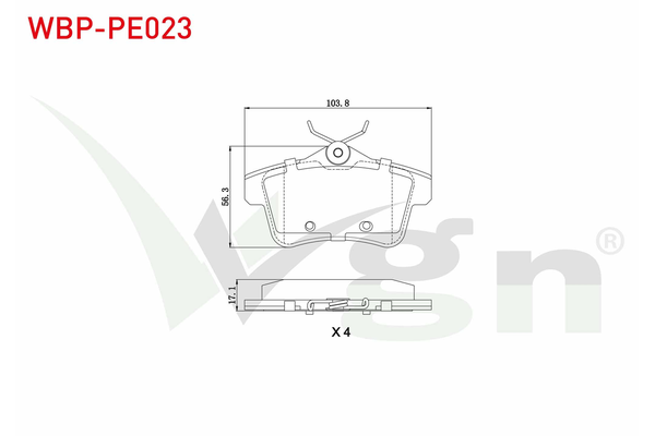 Fren Disk Balata Arka WGN WBP-PE023