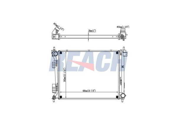Su Radyatörü  Hyundai Accent Blue (SB)(08.2011->)  VEKA 16-3559B