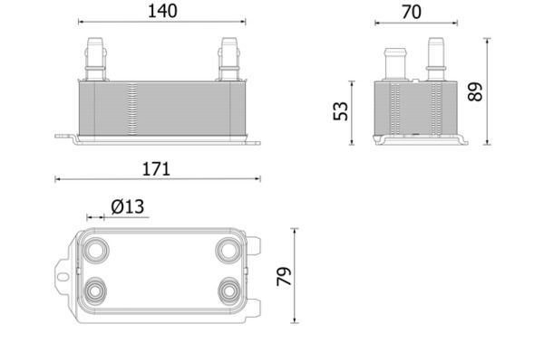 Motor Yağ Soğutucu  Jaguar XF (04.2015->)  MAHLE CLC 160 000P