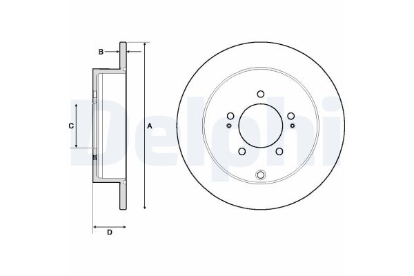 Fren Disk Ayna Arka Sağ ve Sol Mitsubishi Outlander (CW0)(2010->)  DELPHI BG4161C