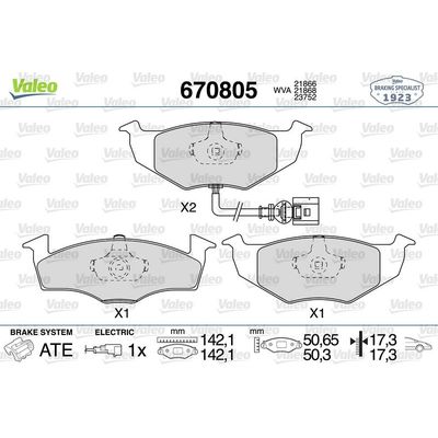 Fren Disk Balata Ön Skoda Fabia Combi (6Y5)(10.2000->)  VALEO 670805