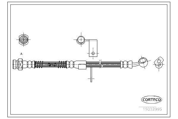 Fren Hortumu Ön Sol Hyundai Accent (LC)(2000->)  ASPART 3HOS1306