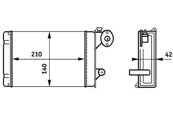 Kalorifer Radyatörü  Volkswagen Polo II (867/871/873)(10.1981->1992)  MAHLE AH 158 000S
