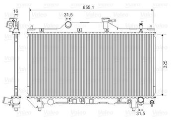 Su Radyatörü  VALEO 734401  164000D080 16400-0D080