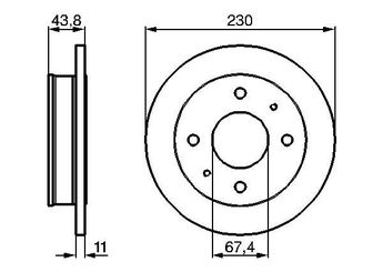Fren Disk Ayna Ön Sağ ve Sol BOSCH 0 986 478 727  5171202110 5171202000 51712 02000 5171202100 51712 02100 51712 02110 5171202110DS 5171202110-DS