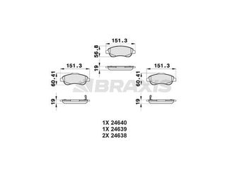 Fren Disk Balata Ön BRAXIS AB0162  45022SWWG02 45022SWWG01 45022-SWW-G02 45022T1EG00