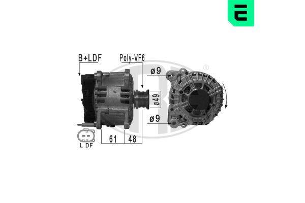 Alternatör  Volkswagen T6 Transporter P.Van/Minibüs (SG)(04.2015->2019)  ERA 209104