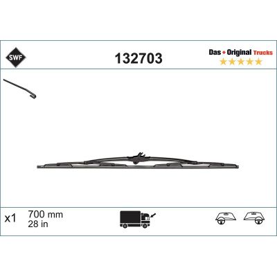 Silecek Süpürgesi Ön  700 mm - 28 inç SWF 132703