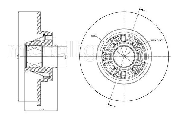 Fren Disk Ayna Arka Sağ ve Sol METELLI 23-0844