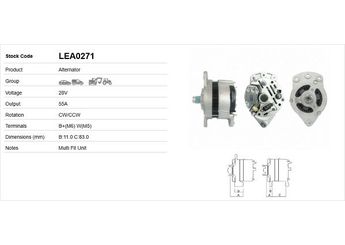 Alternatör  LUCAS ELEKTRIK LEA0271  