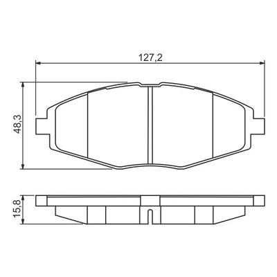 Fren Disk Balata Ön Daewoo Lanos (1997->)  BOSCH 0 986 495 224