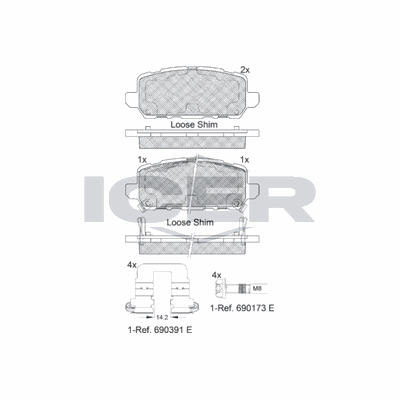 Fren Disk Balata Arka Honda HR-V (08.2021->)  AYD 60610A
