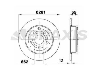 Fren Disk Ayna Arka Sağ ve Sol BRAXIS AE0281  4243142060 42431-42060