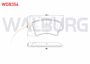 Fren Disk Balata Ön WALBURG WDB356  