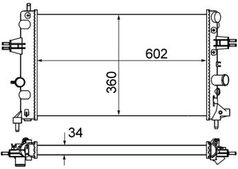 Su Radyatörü  MAHLE CR 574 000S  133040 1330.40 1300270 93179909