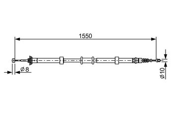 El Fren Teli Arka Sağ BOSCH 1 987 482 527  1987482527 51900392